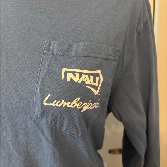 NAU lumberjacks college blue long sleeve graphic back tee size M - Picture 5 of 8